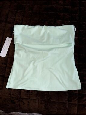 Strapless Mint Tube Top